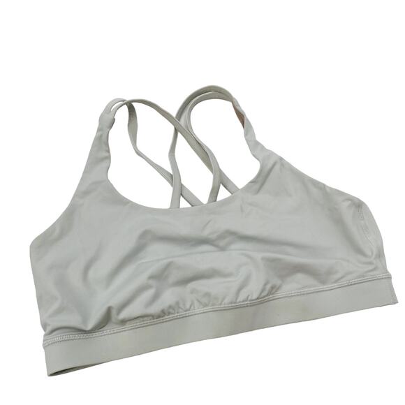 Lululemon white gray strappy sports bra - Picture 3 of 4